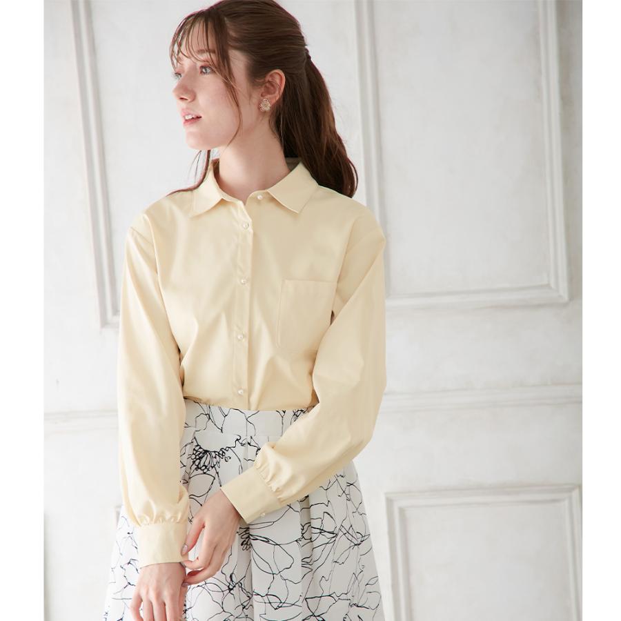 alotta パール調ボタンシャツブラウス - 画像 (6)