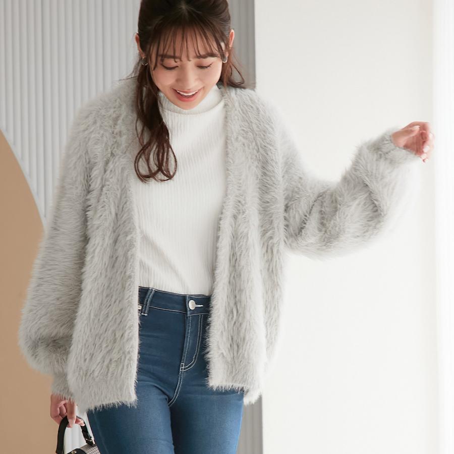 alotta ふんわりシャギーニットコーディガン - 画像 (4)