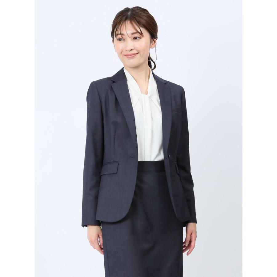 m.f.editorial 【ストレッチ ウォッシャブル】m.f.エディトリアル ウール混 1釦ジャケット(セットアップ可能)