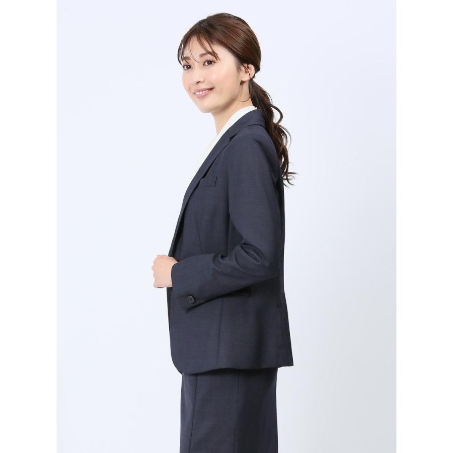 m.f.editorial 【ストレッチ ウォッシャブル】m.f.エディトリアル ウール混 1釦ジャケット(セットアップ可能) - 画像 (2)