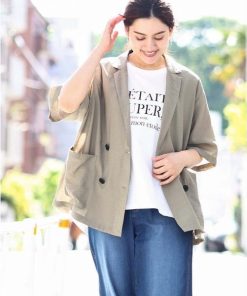 eur3 【大きいサイズ】半袖ジャケット