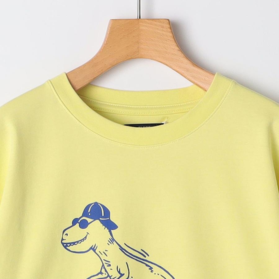 SHIPS KIDS:140〜160cm /〈吸水速乾〉恐竜 プリント 長袖 TEE - 画像 (4)