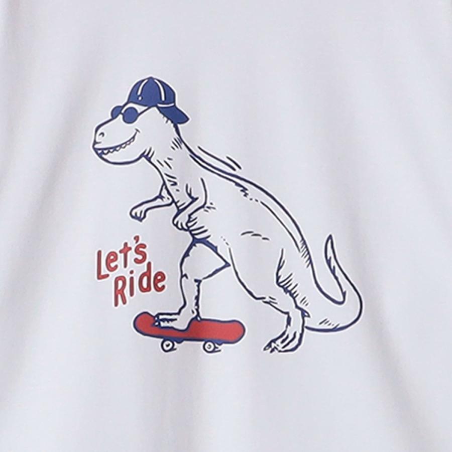 SHIPS KIDS:140〜160cm /〈吸水速乾〉恐竜 プリント 長袖 TEE - 画像 (6)