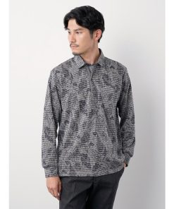 element of SIMPLE LIFE ダブルジャカード長袖ポロシャツ