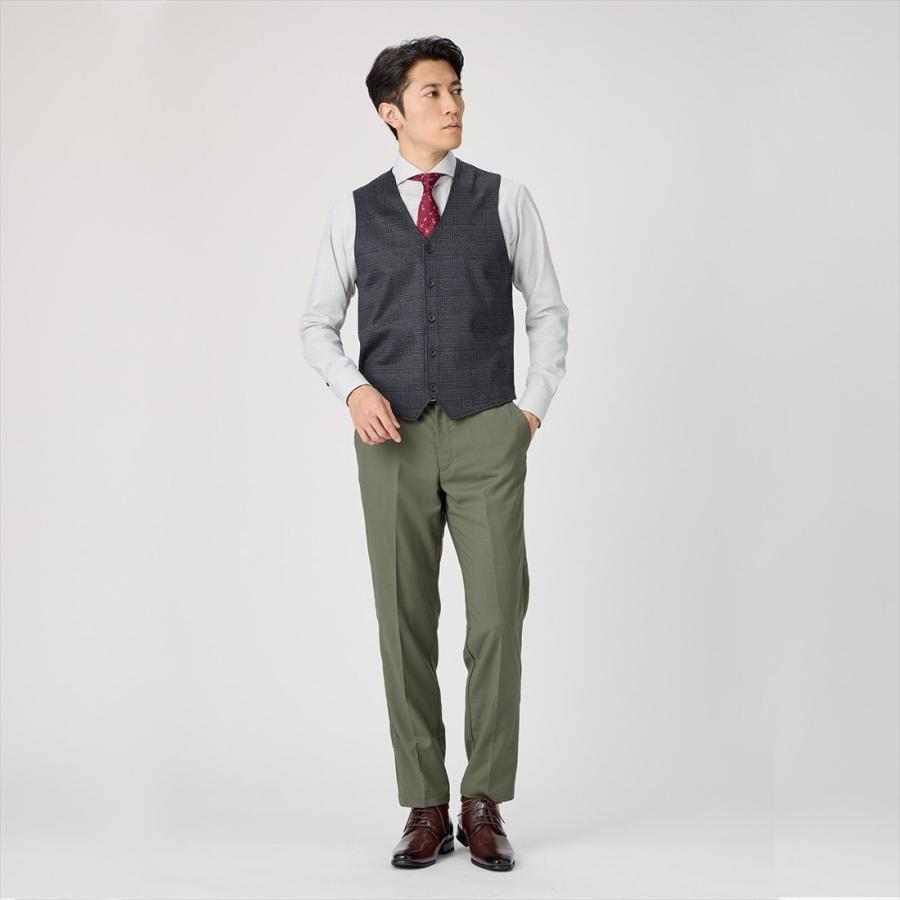 前身カットニットジレ プリントチェック メンズ - 画像 (2)