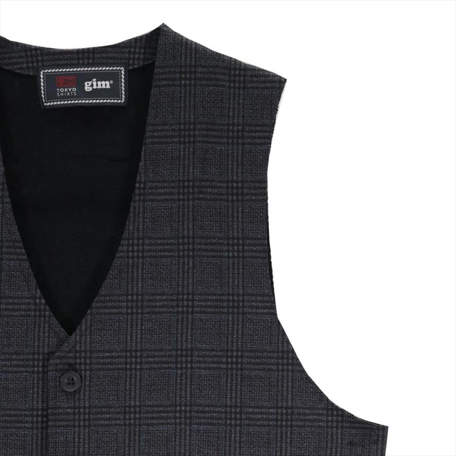 前身カットニットジレ プリントチェック メンズ - 画像 (7)