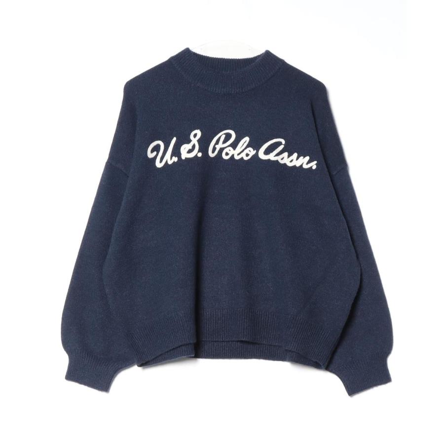 U.S. POLO ASSN. 【胸元にチェーン刺繍】 モヘアライクニット モックネックプルオーバーセーター - 画像 (8)