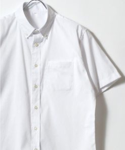 【定番のオックスBDシャツ】オックスフォード ボタンダウンシャツ 半袖 レディース メンズ