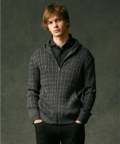 JOSEPH ABBOUD 【オリジナルオーガニックコットン使用/サスティナブル】JOE COTTONケーブル ニットパーカー