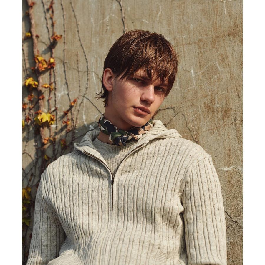 JOSEPH ABBOUD 【オリジナルオーガニックコットン使用/サスティナブル】JOE COTTONケーブル ニットパーカー - 画像 (2)