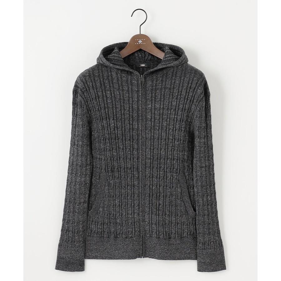 JOSEPH ABBOUD 【オリジナルオーガニックコットン使用/サスティナブル】JOE COTTONケーブル ニットパーカー - 画像 (6)