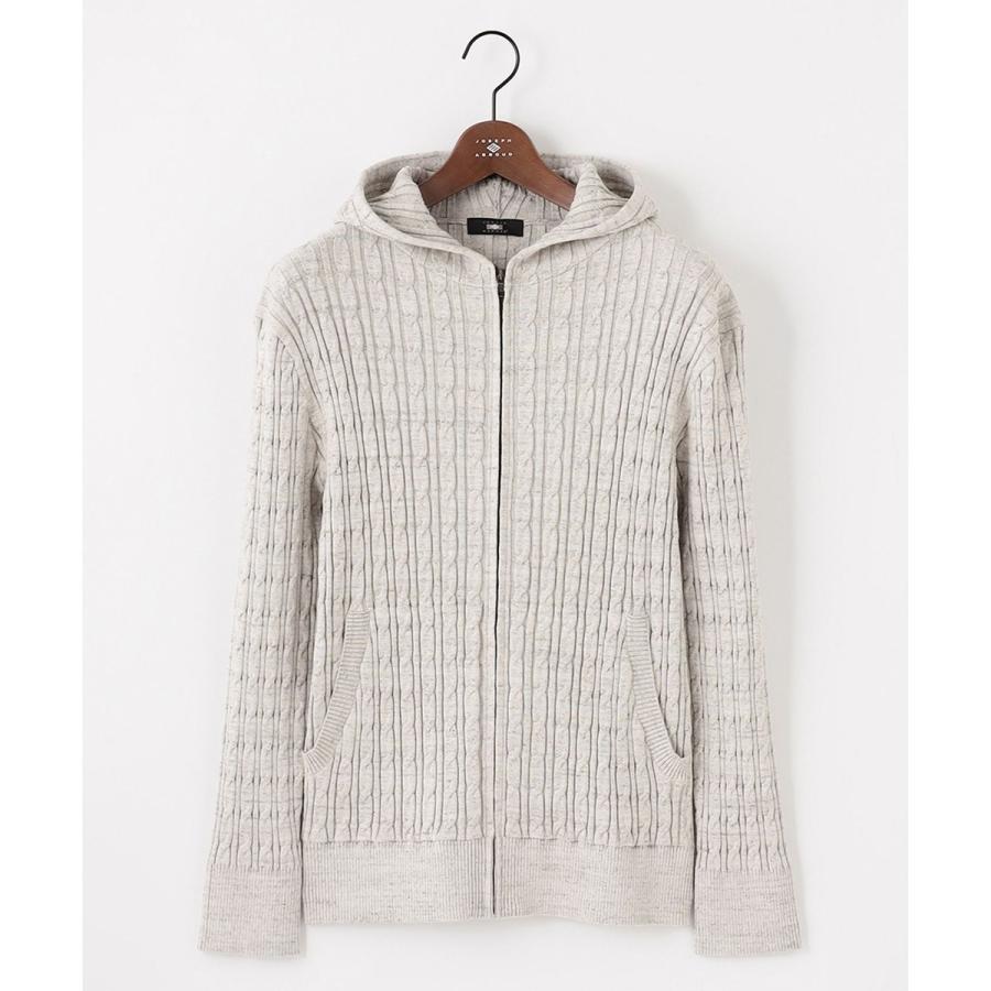 JOSEPH ABBOUD 【オリジナルオーガニックコットン使用/サスティナブル】JOE COTTONケーブル ニットパーカー - 画像 (8)