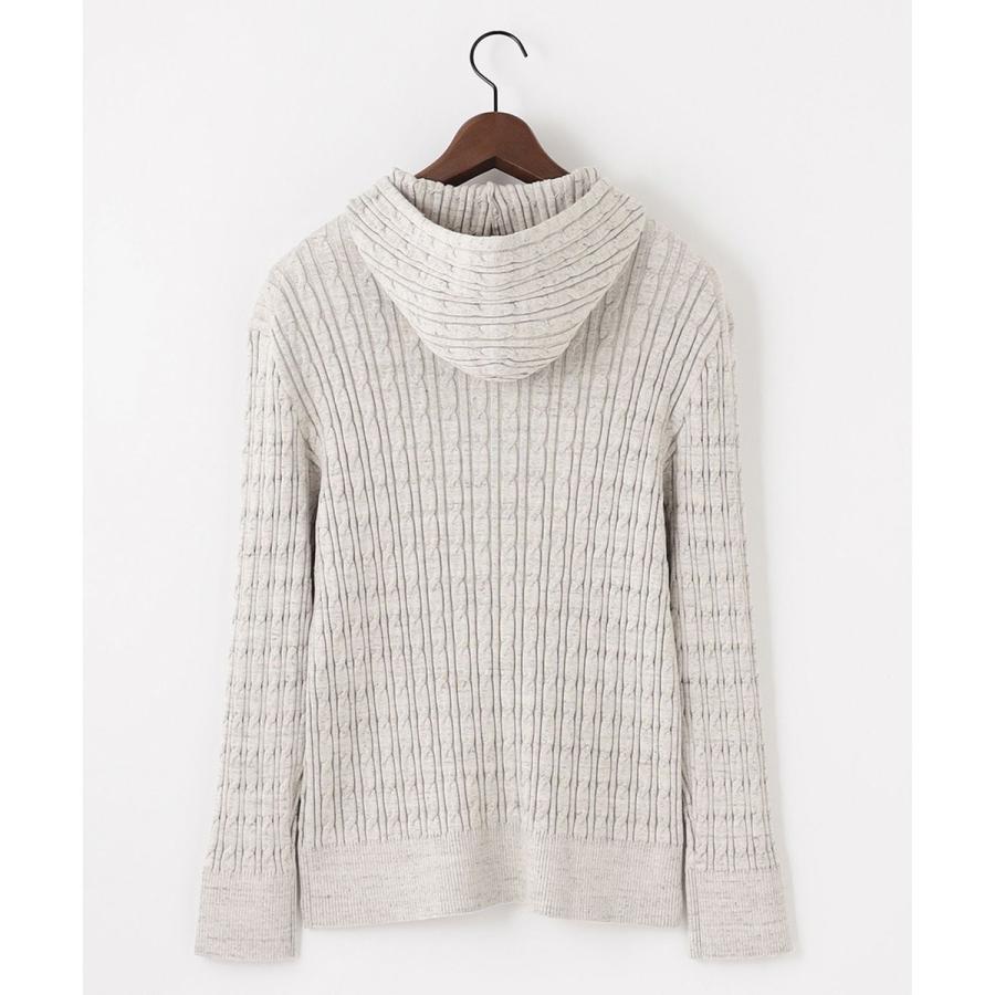 JOSEPH ABBOUD 【オリジナルオーガニックコットン使用/サスティナブル】JOE COTTONケーブル ニットパーカー - 画像 (9)