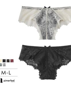 aimerfeel ショーツ レディース レースアップ ハーフバック 女性 下着 メール便可 爆買