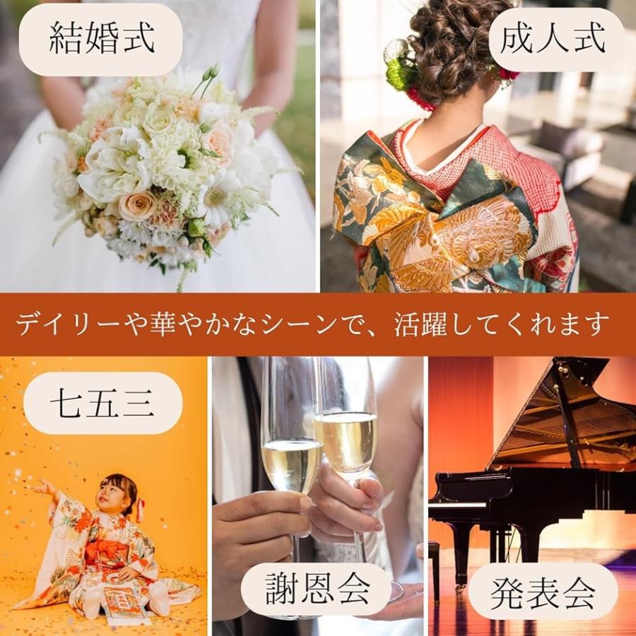 ミャオミャオ 簪 かんざし バチ型 髪飾り 和装 留袖 着物 金属 シンプル パール U字(シルバー, 小さめ) - 画像 (6)