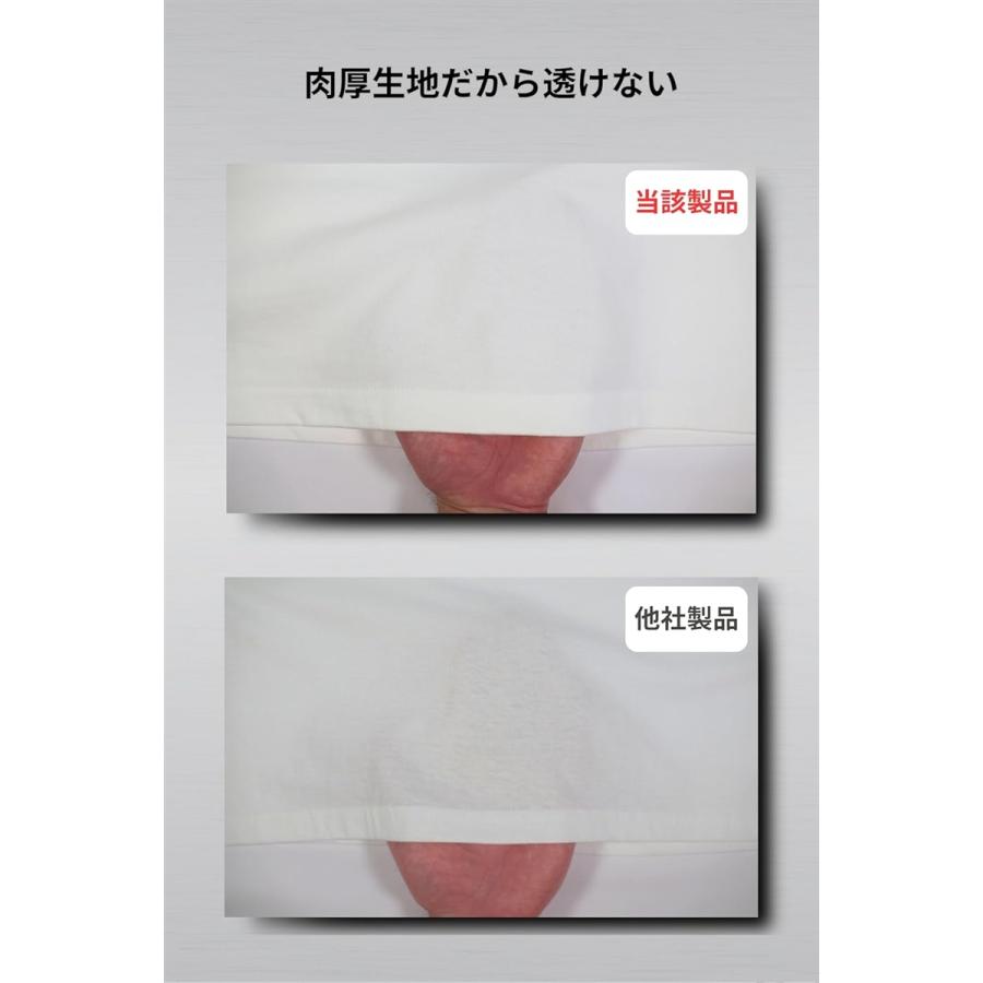 Tシャツ メンズ 厚手 綿100% 半袖 クルーネック 無地 白 黒 ヘビーウェイト 3枚組 洗濯ネット付き MDM( ブラック, XL) - 画像 (4)