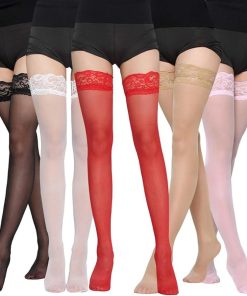5足組 ガーターストッキング セクシー レディース 花柄 レース Free(5色セット, フリーサイズ)