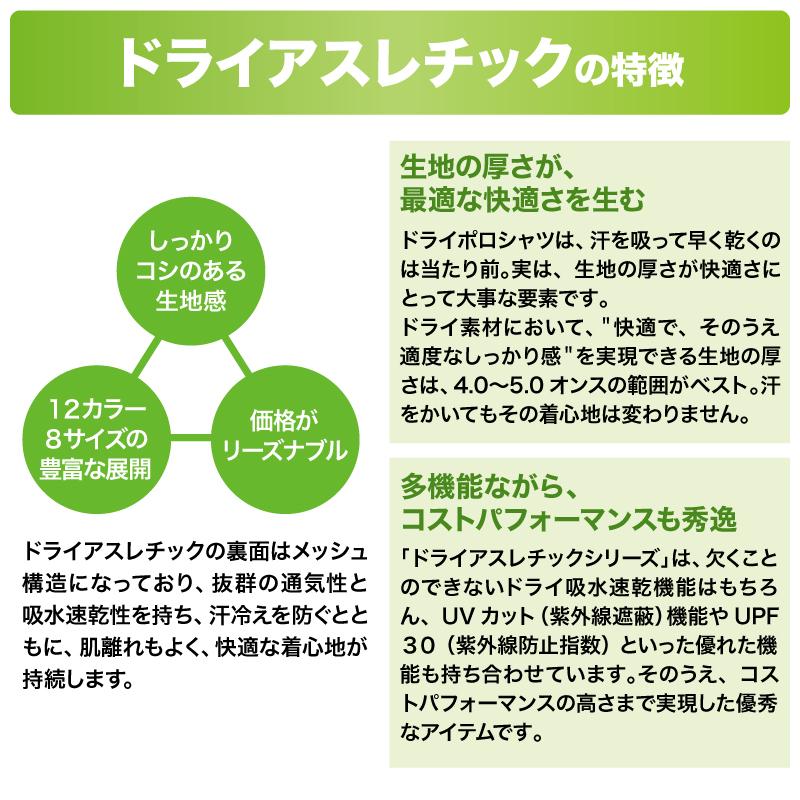 United Athle ポロシャツ 安い メンズ レディース 半袖 ドライ メッシュ UVカット ビジネス カジュアル 男女兼用 ユナイテッドアスレ 5912-big 刺繍 プリント - 画像 (6)