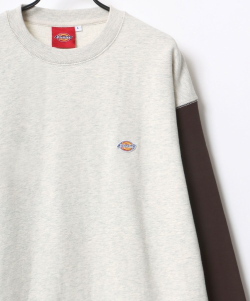 Dickies トレーナー スウェット Dickies/ディッキーズ 別注 オーバーサイズ 裏毛 ミニロゴワッペン ワンポイント刺繍 トレーナー/長袖 ト - 画像 (2)