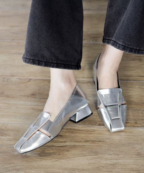 SESTO パンプス かかと滑り止めジェル付き&スリッパにもなる2Way!幅がゴムで伸縮するフィットパンプス - 画像 (3)