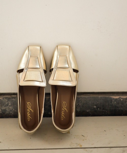 SESTO パンプス かかと滑り止めジェル付き&スリッパにもなる2Way!幅がゴムで伸縮するフィットパンプス - 画像 (8)