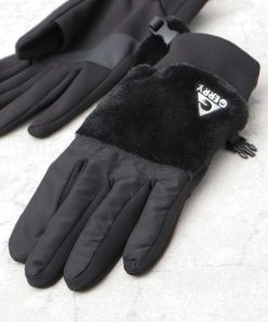 GERRY 手袋 ボアフリース×タフタ 切り替え ダイレクトタッチ仕様 グローブ メンズ