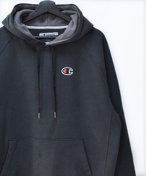 Champion パーカー 「ヴィンテージ古着」Champion / チャンピオン リフレクター付き ロゴ刺繍 スウェットパーカー メンズ レディース - 画像 (2)