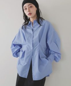 LIAN ブラウス シャツ ウエストタックカラーシャツ レディース