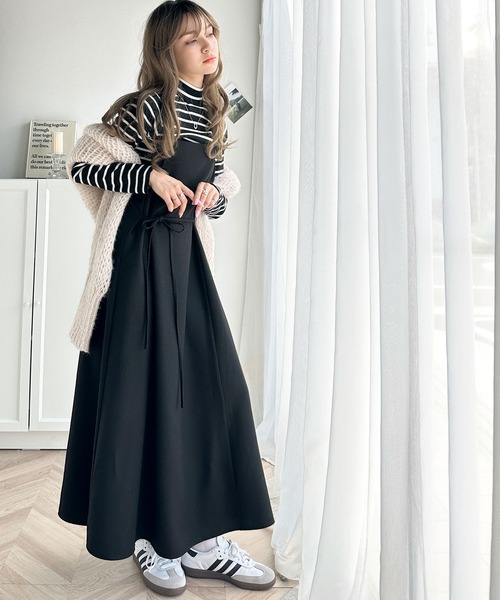 classicalelf ワンピース 女性らしさをブラッシュアップ。ツイードキャミロングワンピース - 画像 (4)