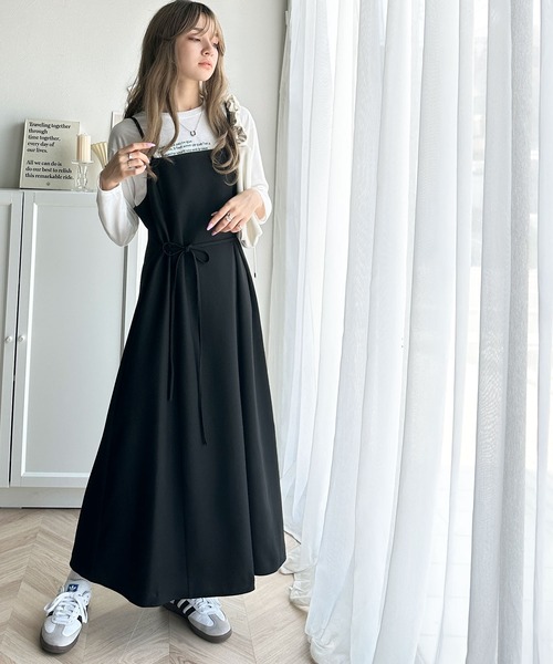 classicalelf ワンピース 女性らしさをブラッシュアップ。ツイードキャミロングワンピース - 画像 (8)