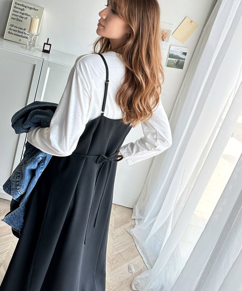 classicalelf ワンピース 女性らしさをブラッシュアップ。ツイードキャミロングワンピース - 画像 (7)