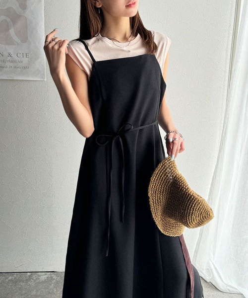 classicalelf ワンピース 女性らしさをブラッシュアップ。ツイードキャミロングワンピース - 画像 (9)