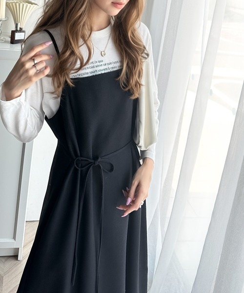 classicalelf ワンピース 女性らしさをブラッシュアップ。ツイードキャミロングワンピース - 画像 (6)