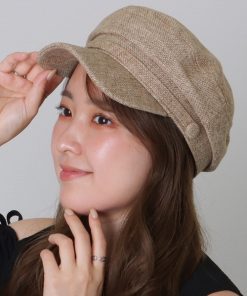 Lace Ladies 帽子 キャスケット くるみボタン ソリッド ベーシック レディース