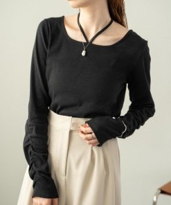 hinari tシャツ メランジデザイントップス レディース