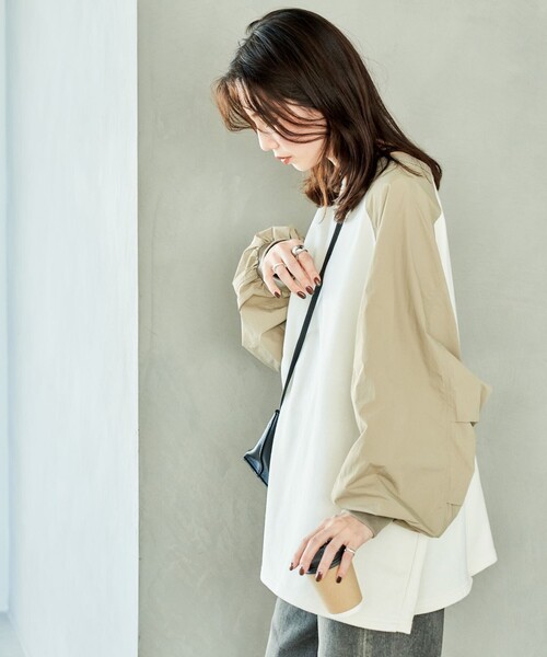 FREAK'S STORE トレーナー スウェット 限定展開 裏毛 異素材 ドッキング 2WAY ビッグ プルオーバー レディース - 画像 (6)