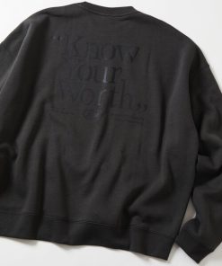 FREAK'S STORE トレーナー スウェット 限定展開 ビッグシルエット バックプリント クルーネックスウェット/Know Your Worth メンズ