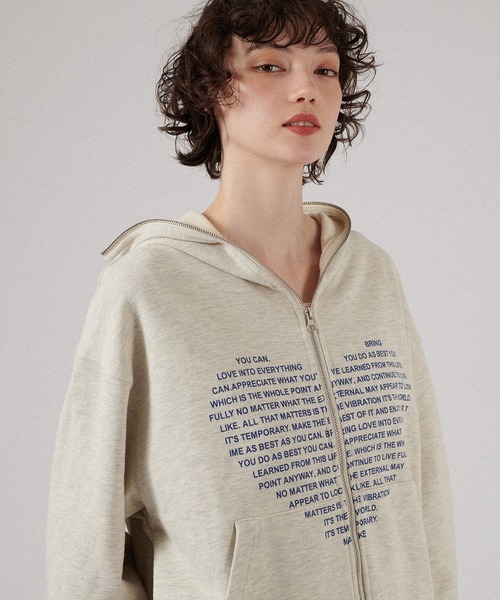 ONCILY パーカー 「 × WISH FOR EVER 」HEART COLLAB FULL-ZIP HOODIE / ハートコラボフルジップフ - 画像 (3)