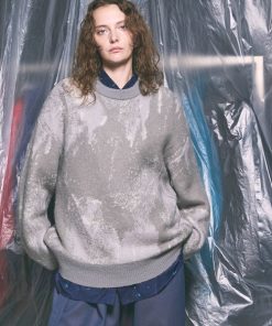 MAISON SPECIAL セーター ニット 「UNISEX」Prime-Over Abstract Mohair Shaggy Crew Neck Knit Pullover/