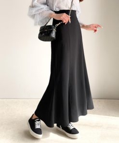 classicalelf スカート 美ライン。カットジョーゼットハイウエストマーメイドロングスカート