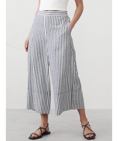 BANANA REPUBLIC パンツ FACTORY STORE リネンブレンド ワイドレッグ クロップド プルオンパンツ レディース - 画像 (7)