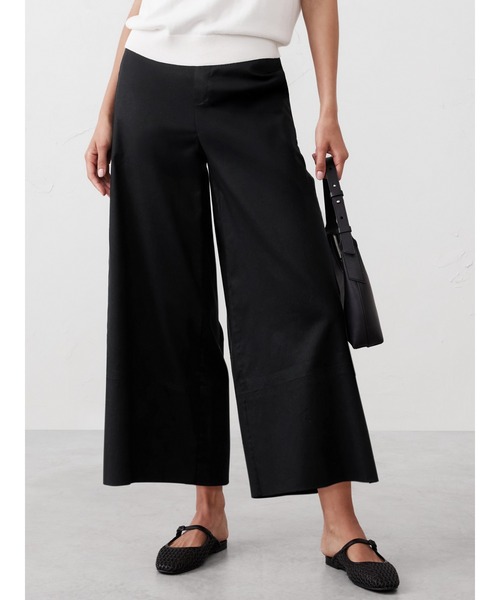 BANANA REPUBLIC パンツ FACTORY STORE リネンブレンド ワイドレッグ クロップド プルオンパンツ レディース - 画像 (2)