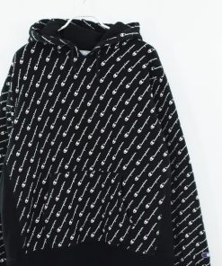 Champion パーカー 「ヴィンテージ古着」Champion ロゴ総柄 プルオーバーパーカー メンズ レディース