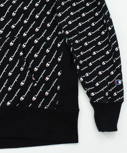 Champion パーカー 「ヴィンテージ古着」Champion ロゴ総柄 プルオーバーパーカー メンズ レディース - 画像 (5)