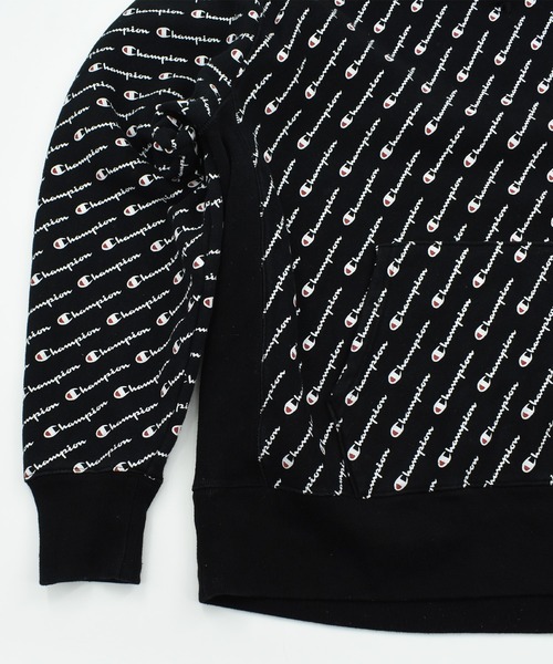 Champion パーカー 「ヴィンテージ古着」Champion ロゴ総柄 プルオーバーパーカー メンズ レディース - 画像 (6)