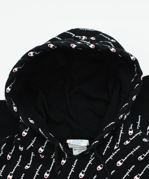 Champion パーカー 「ヴィンテージ古着」Champion ロゴ総柄 プルオーバーパーカー メンズ レディース - 画像 (7)