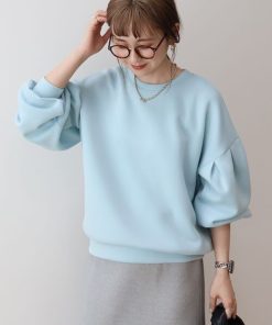 AMERICAN HOLIC トレーナー スウェット 袖タックポンチプルオーバー レディース