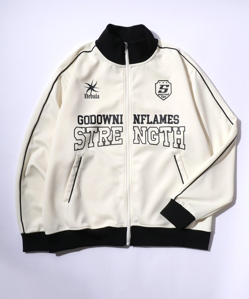 ジャージ フロントロゴプリント サイドライントラックジャケット メンズ レディース ユニセックス/ジャージトップス - 画像 (2)