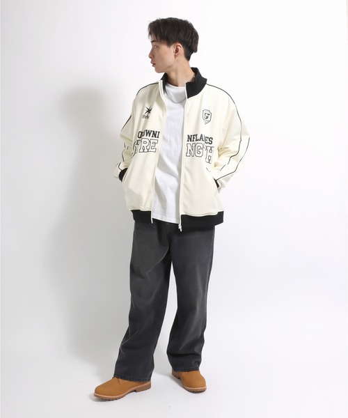 ジャージ フロントロゴプリント サイドライントラックジャケット メンズ レディース ユニセックス/ジャージトップス - 画像 (7)