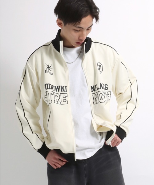 ジャージ フロントロゴプリント サイドライントラックジャケット メンズ レディース ユニセックス/ジャージトップス - 画像 (4)